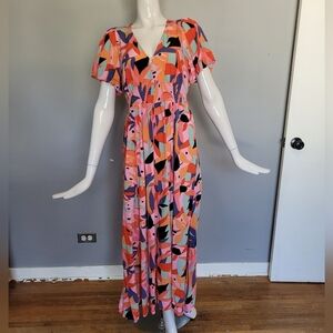 Abel The Label Colorful Maxi Dress, VGUC, Size M
